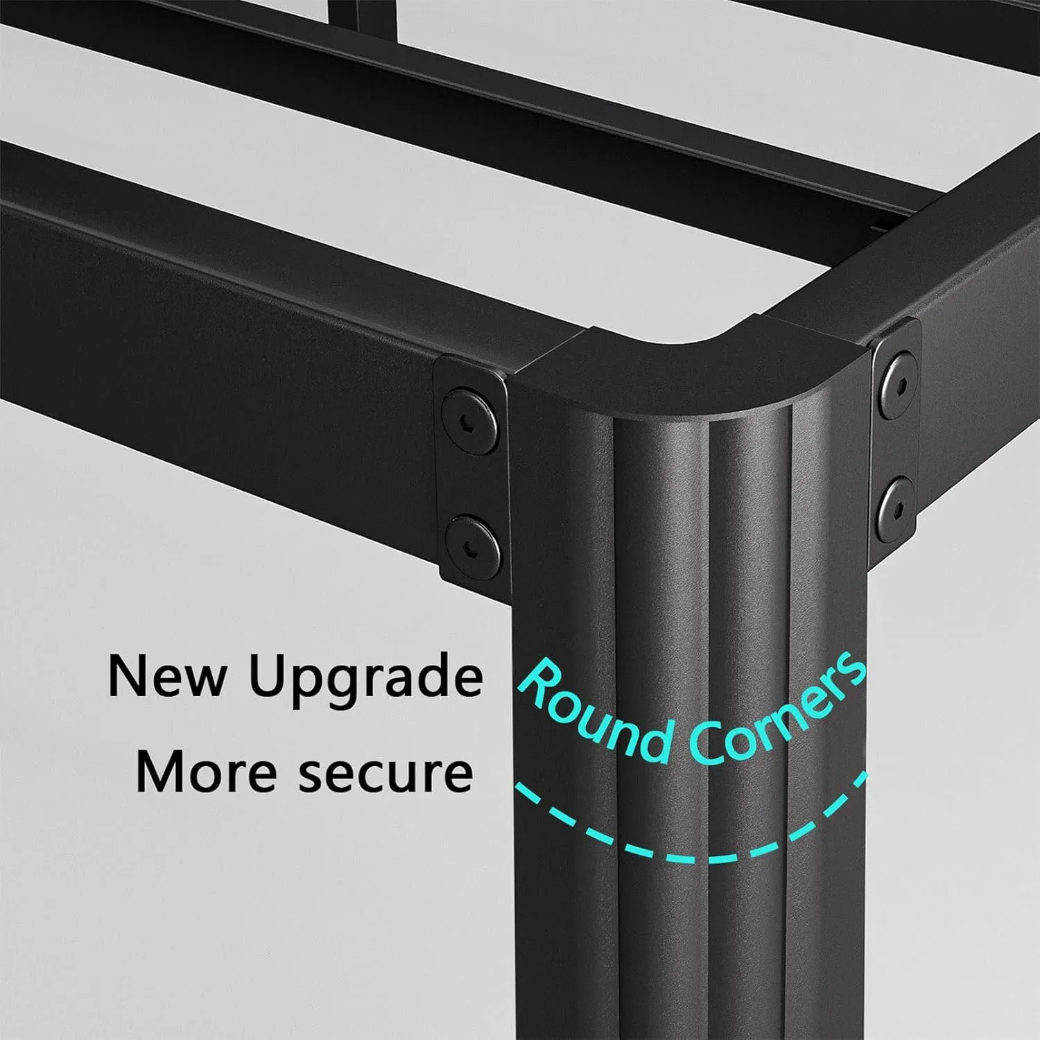 14 Inch High Heavy Duty Full Size Bed Frame Metal, Platform Bed Frame Full Size No Box Spring Needed, Noise Free, Easy Assembly, Black