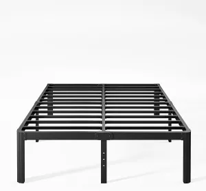 14 Inch High Heavy Duty Full Size Bed Frame Metal, Platform Bed Frame Full Size No Box Spring Needed, Noise Free, Easy Assembly, Black