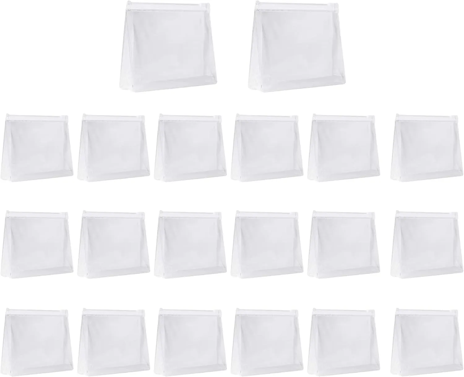 20 Pack Mini Clear Organizer Pouches,Mini Clear Makeup Bag,Small PVC Transparent Cosmetic Organizer Bag(5.9X1.38X5.1inch)
