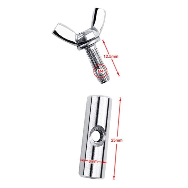 2pcs RV Tent 304 Stainless Steel Slide Rail Track Ring Screw Nut