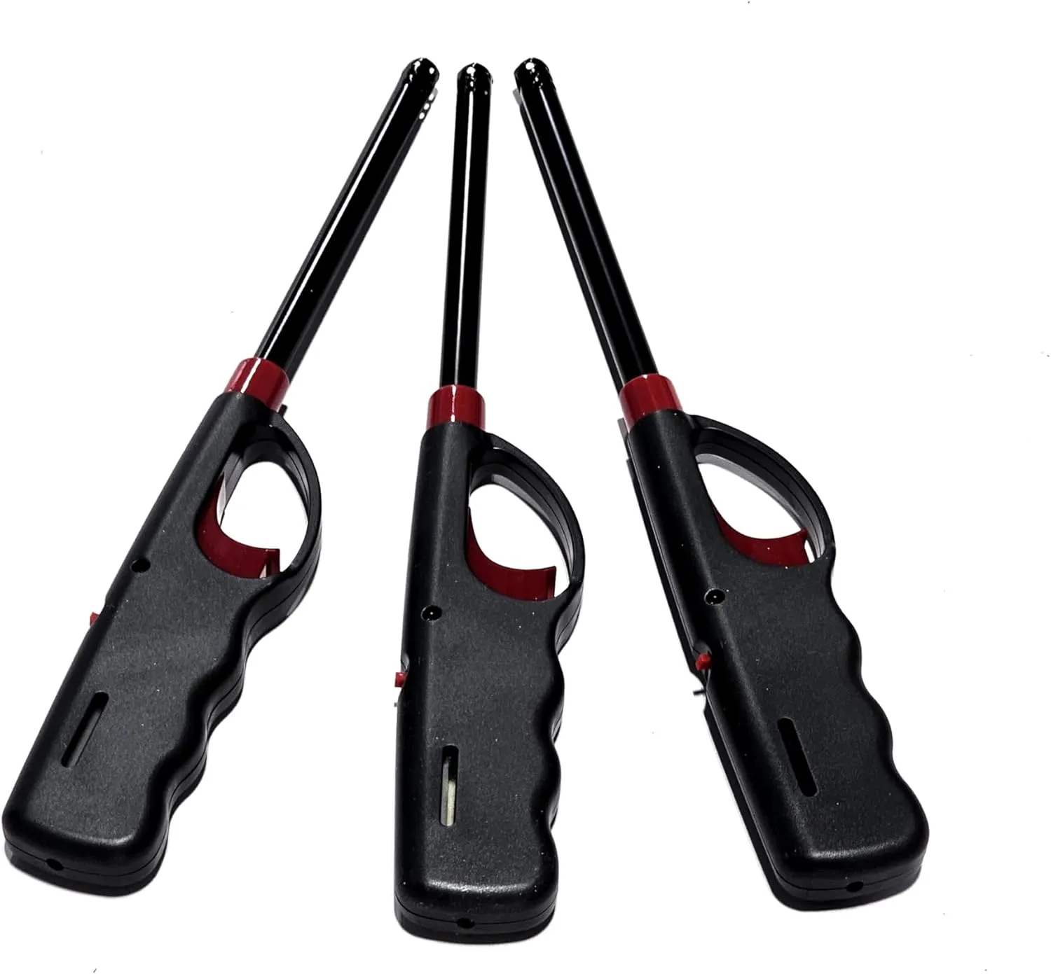 3 Pack BBQ Grill Lighter Casings Refillable Butane Gas Candle Fireplace Kitchen Stove Long