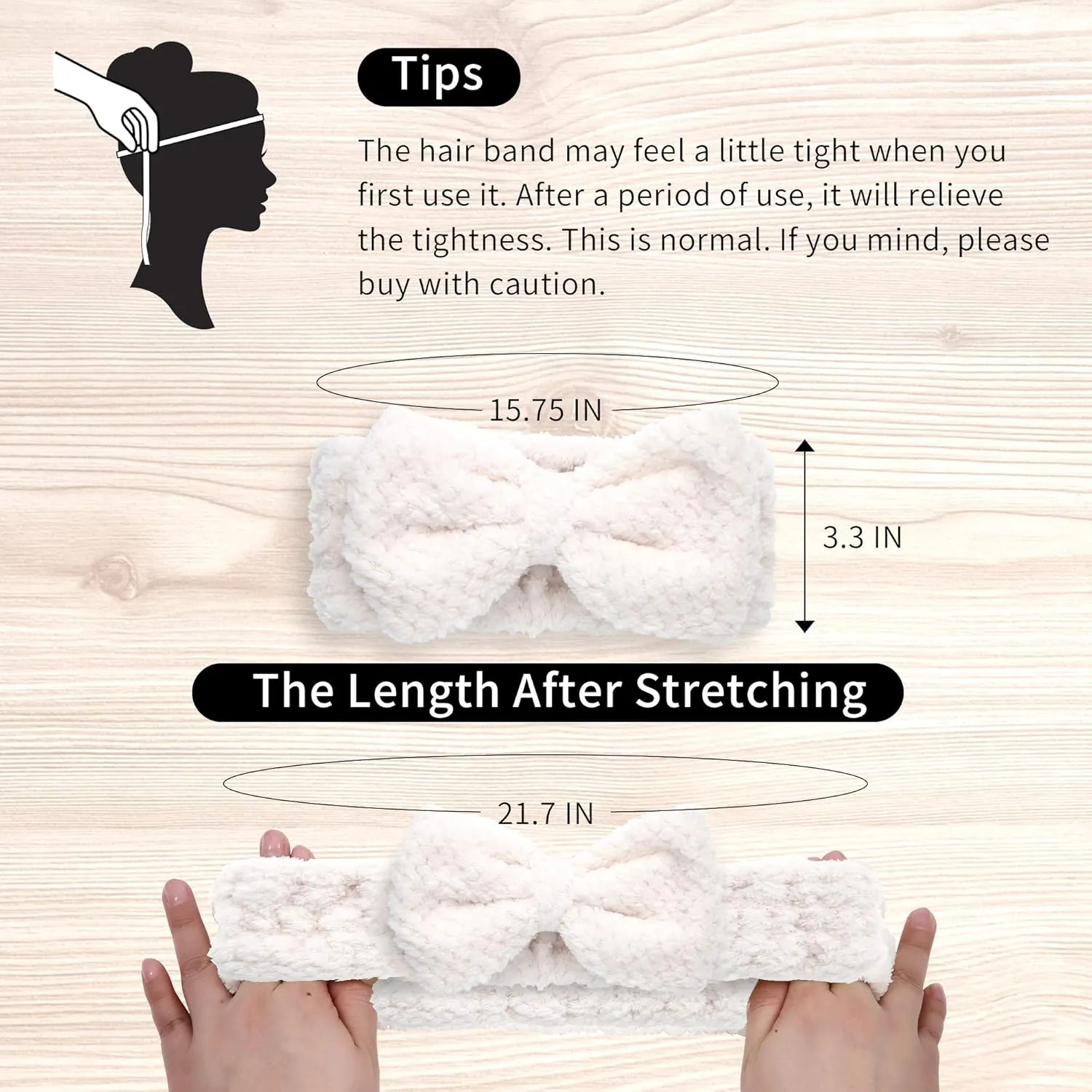3 Pack Spa Headbands Microfiber Bowtie Headbands for Women for Washing Face, White, Gray, Pink