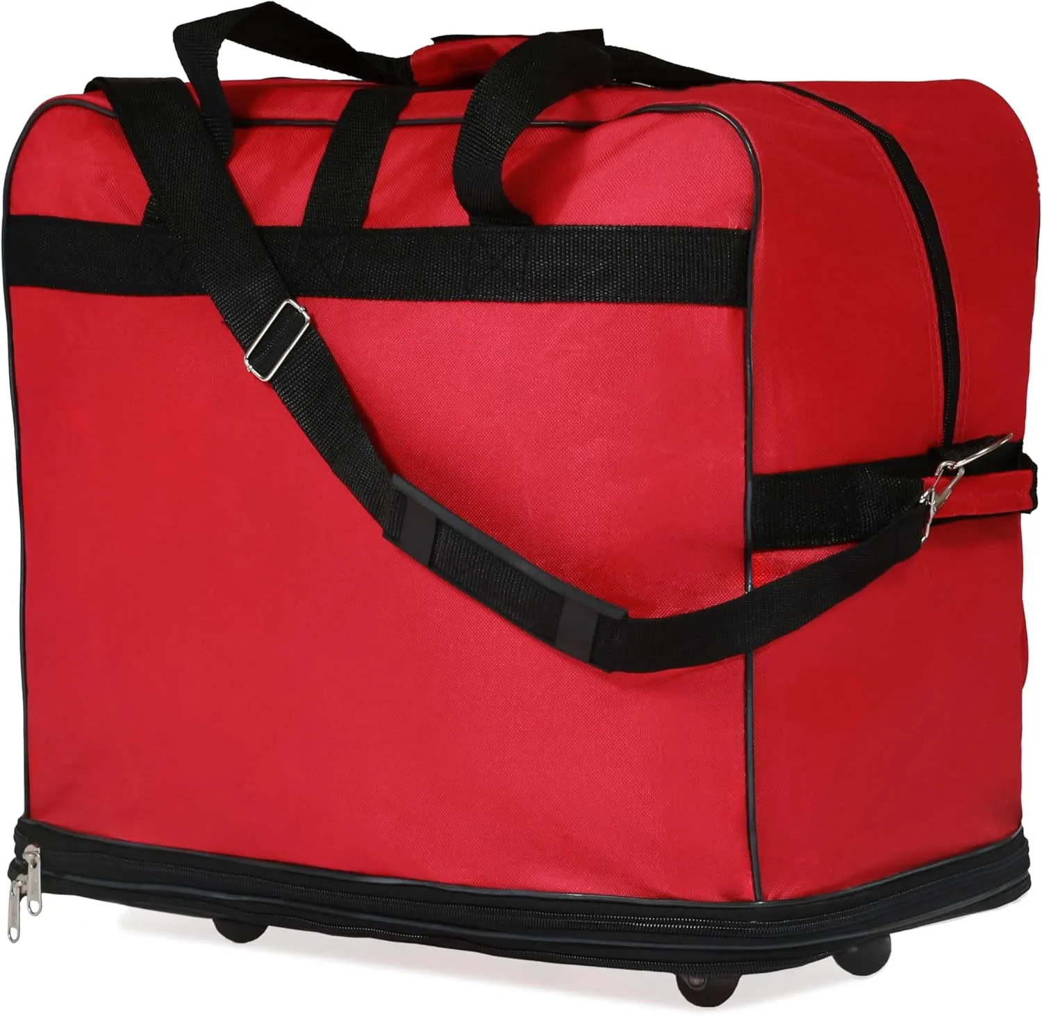 40"" Navy Blue Large Expandable Rolling 6 Wheeled Duffel Bag Spinner Suitcase Luggage (Red), BLK1PK40