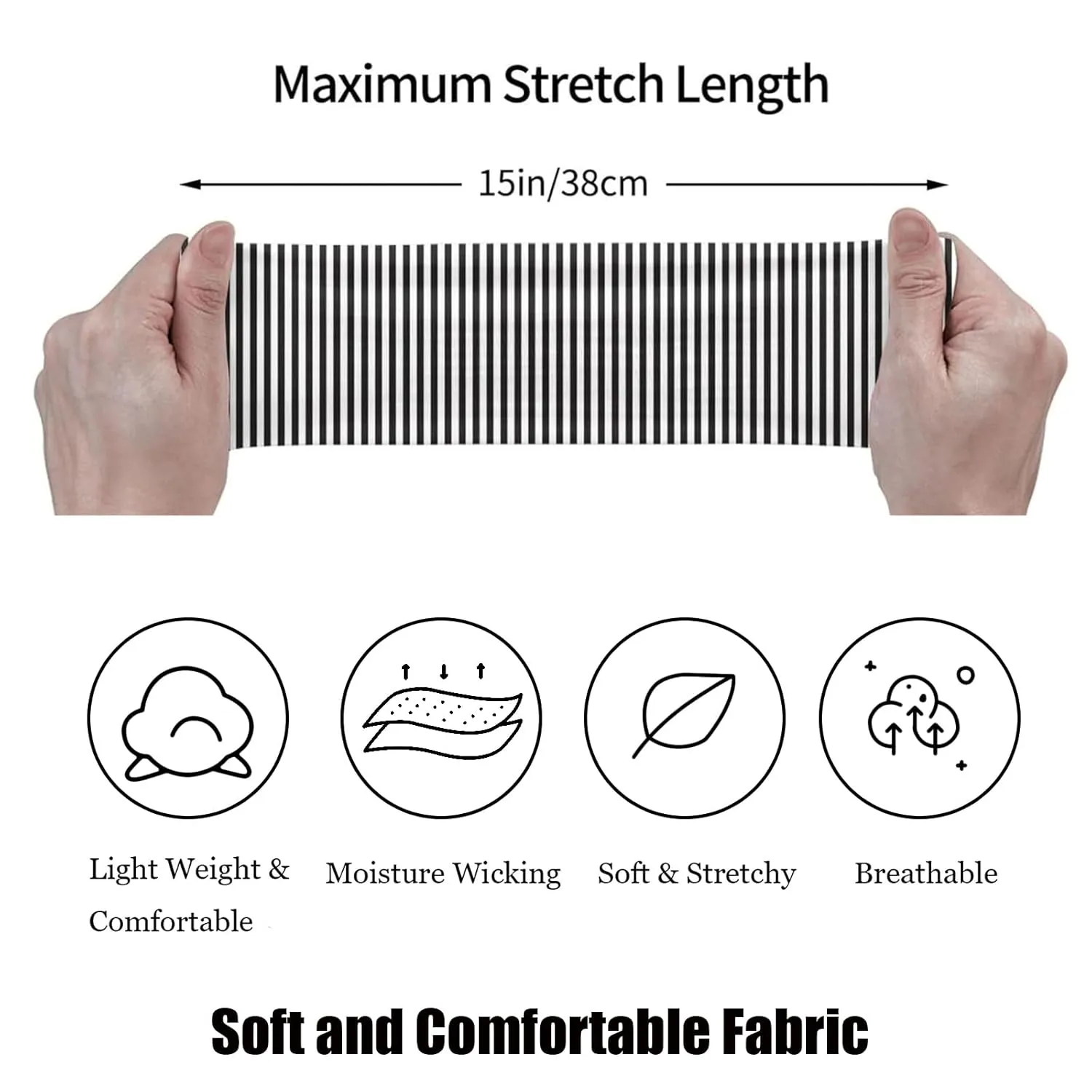 4pcs Headbands for Women Striped Wide Head Bands for Women's Hair Non Slip Wraps Elastic Stretchy Fashion Bandanas Workout Yoga Running Hair Bands for Women's Hair Accessories