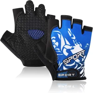 Accmor Cycling Gloves for Women Men, Half Finger Bike Gloves, Road Bicycle Gloves, Shock-Absorbing Anti-Slip Breathable Motorcycle Mountain Bike Gloves for Men Women Adults