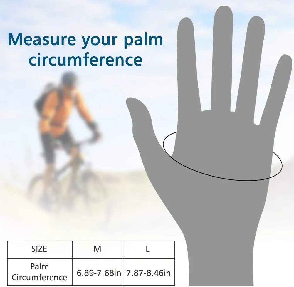 Accmor Cycling Gloves for Women Men, Half Finger Bike Gloves, Road Bicycle Gloves, Shock-Absorbing Anti-Slip Breathable Motorcycle Mountain Bike Gloves for Men Women Adults