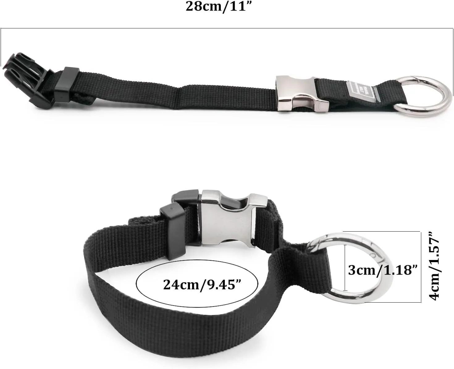 Add-A-Bag Luggage Strap Jacket Gripper, Luggage Straps Baggage Suitcase Belts Travel Accessories - Make Your Hands Free, Easy to Carry Your Extra Bags, Black
