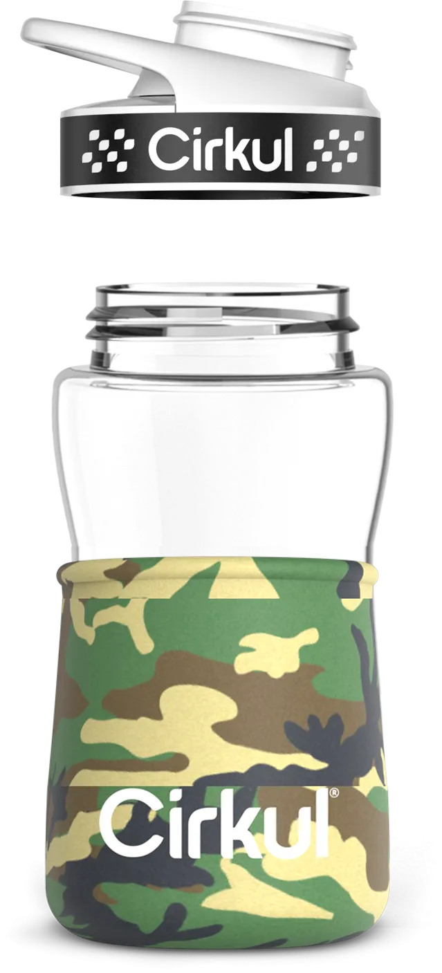 Add-on: 12oz. Plastic Bottle & Comfort Grip Lid   12oz. Chill Sleeve