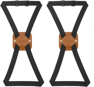Adjustable Luggage Straps for Suitcases Add a Bag High Elastic Travel Bag Bungees Connecting Carry On Bag TSA Approved (2 Pack Black)