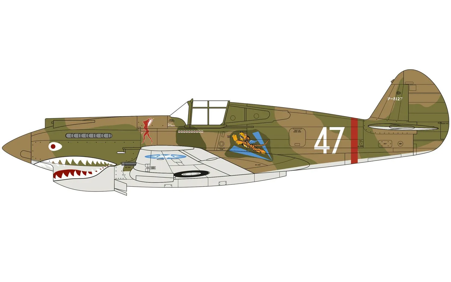 Airfix 1/48 US Curtiss P-40B Warhawk A05130