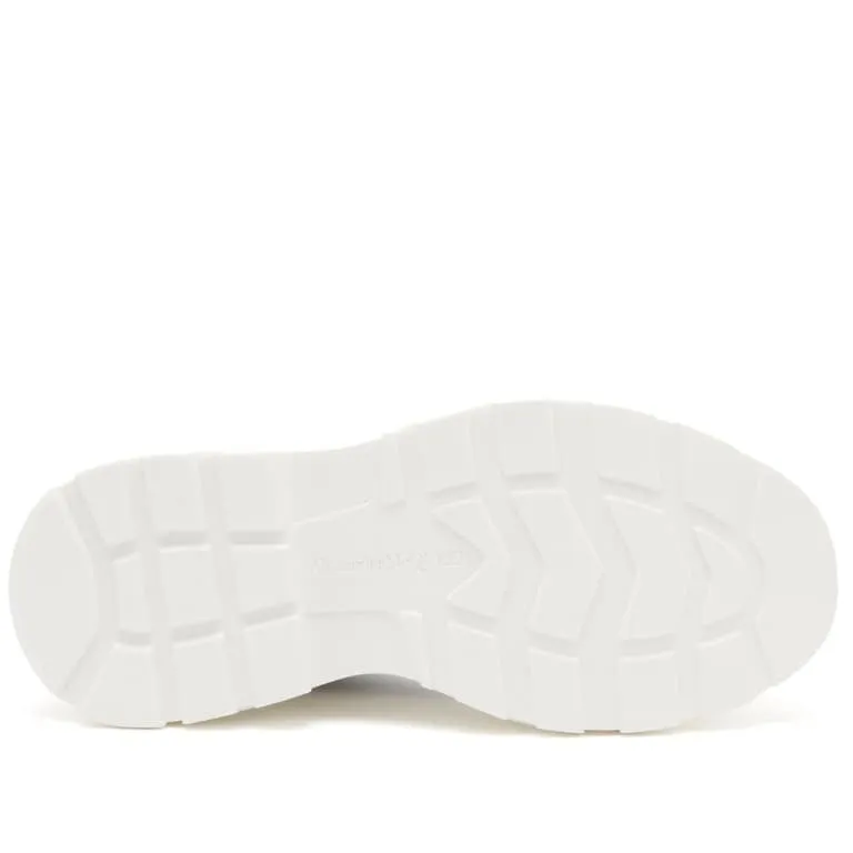 Alexander Mcqueen Tread Slick Graffiti Boots, Black/White