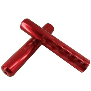 Aluminum Peg Board Climbing Holds for Crossfit, Body Building, Grip/Core Strength & Endurance Training (2-Pack, Red)