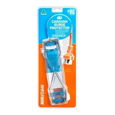 Ampfibian 15A Weatherproof Caravan Surge Protector with Outlet Tester