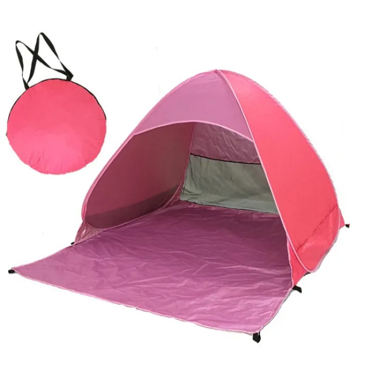 Automatic Instant Pop Up Tent Potable Beach Tent，Size:  200x165x130cm(Pink)
