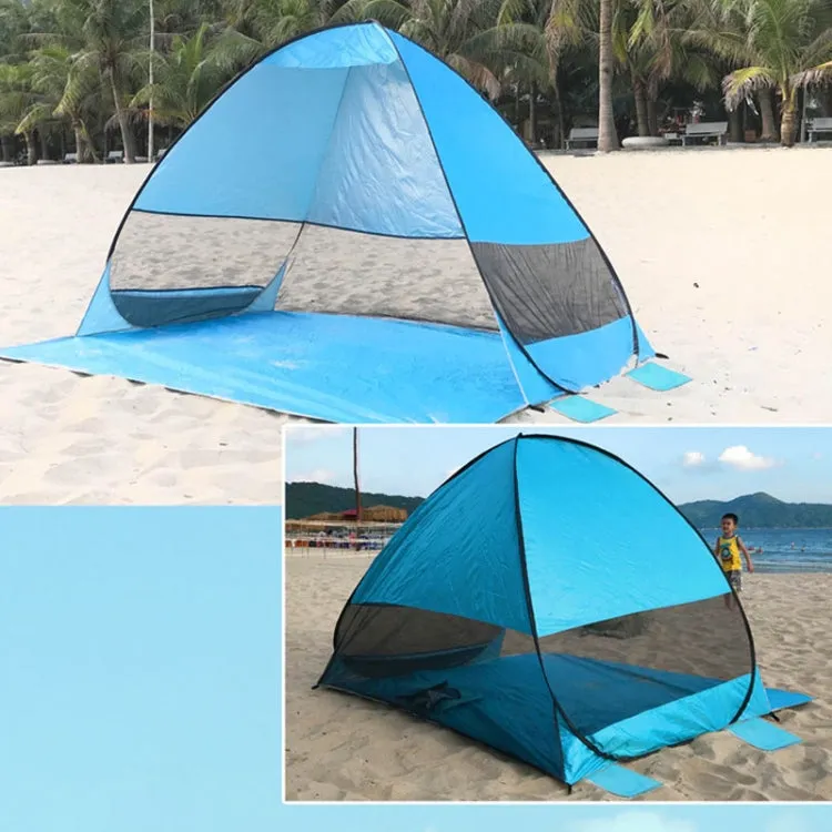 Automatic Instant Pop Up Tent Potable Beach Tent,Size:, Color: Light Blue