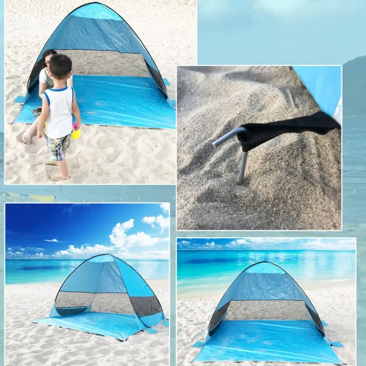 Automatic Instant Pop Up Tent Potable Beach Tent,Size:, Color: Light Blue