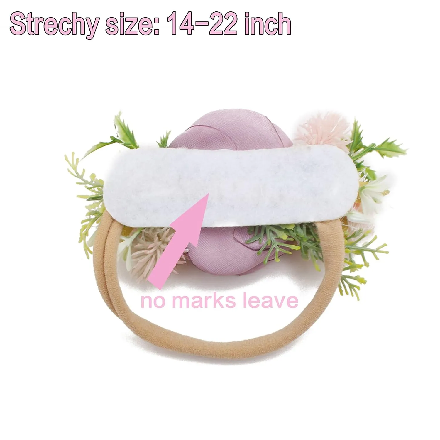 Baby Girl Headbands Nylon Flower Elastic Hairbands 3pcs Hair Accessories Gift for Newborn Infant Toddlers (YM4)