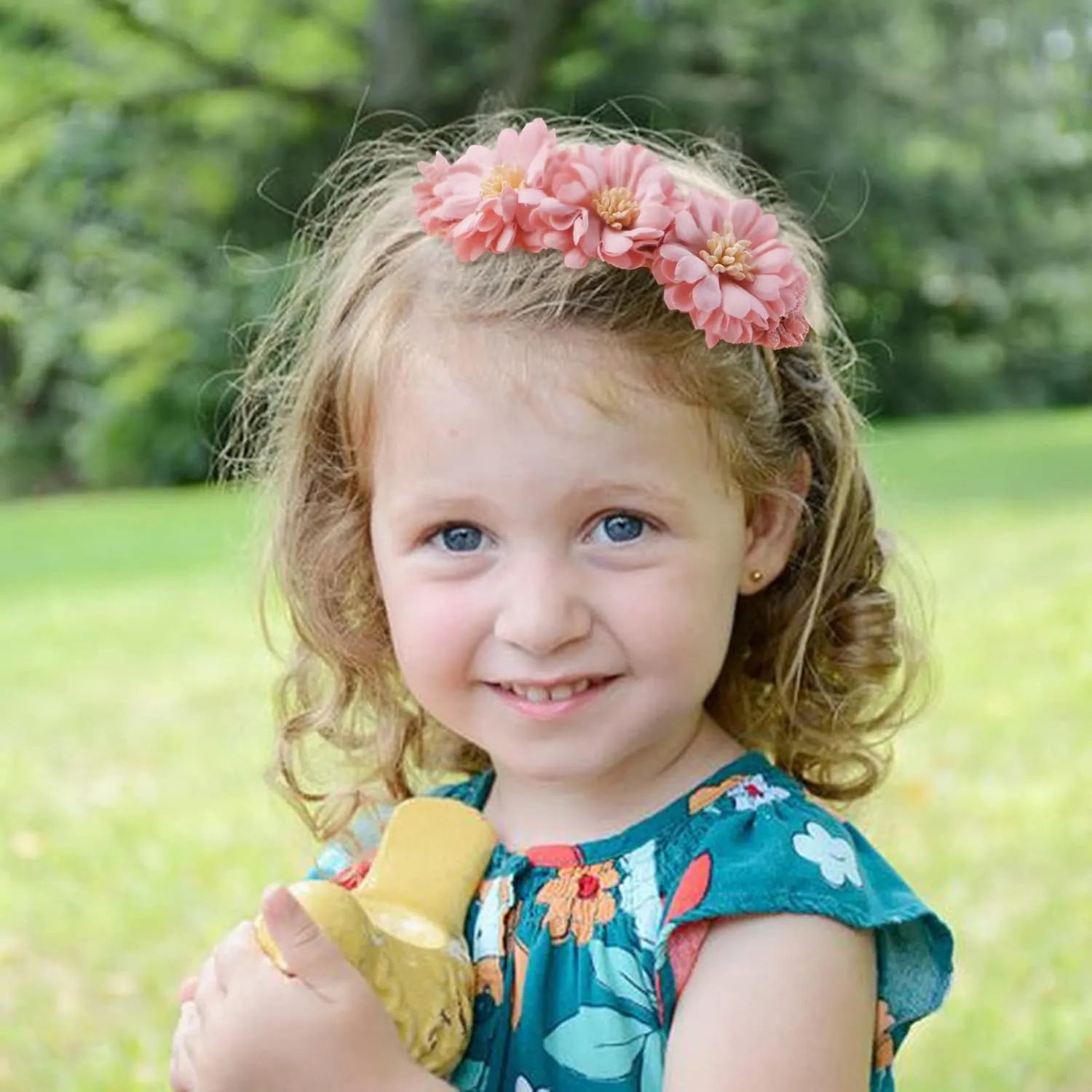 Baby Girl Headbands Nylon Flower Elastic Hairbands 6pcs Hair Accessories Gift for Newborn Infant Toddlers
