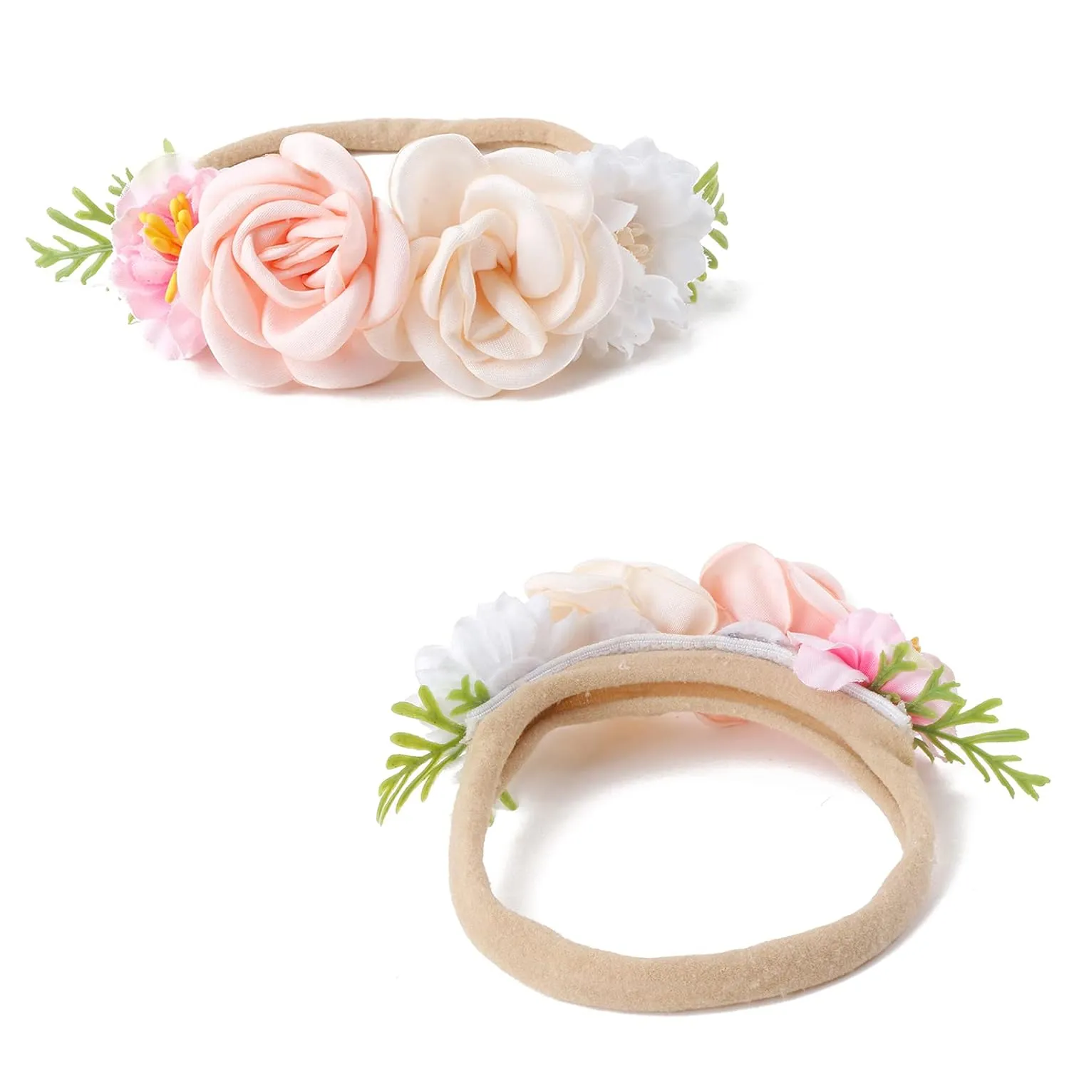 Baby Girl Headbands Nylon Flower Elastic Hairbands 6pcs Hair Accessories Gift for Newborn Infant Toddlers