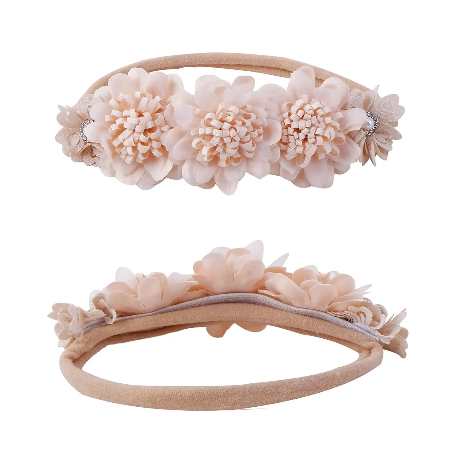 Baby Girl Headbands Nylon Flower Elastic Hairbands 6pcs Hair Accessories Gift for Newborn Infant Toddlers