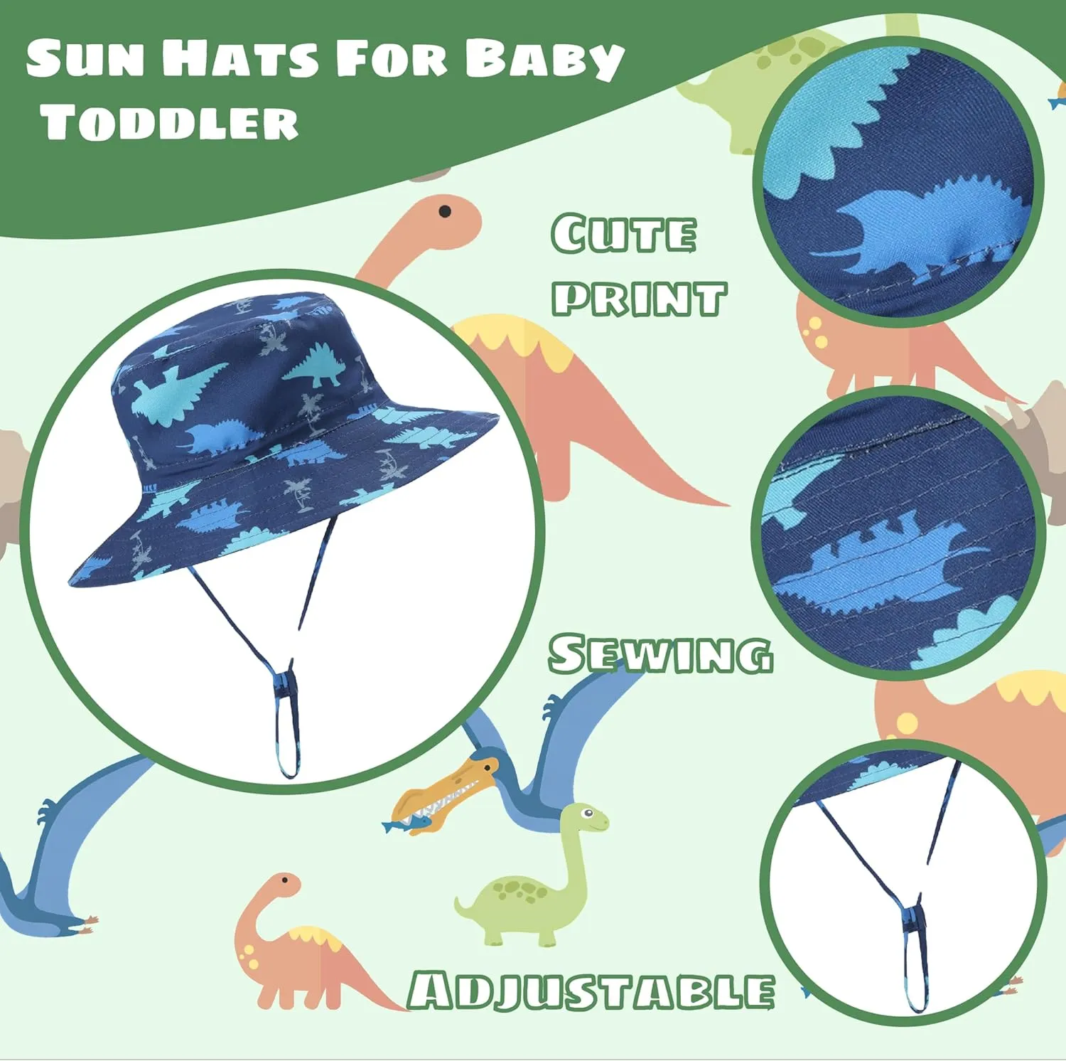 Baby Sun Hat Toddler Bucket Hats Summer Sun Protective Kids Beach Hats Wide Brim Outdoor Camping Hat for Boys Girls