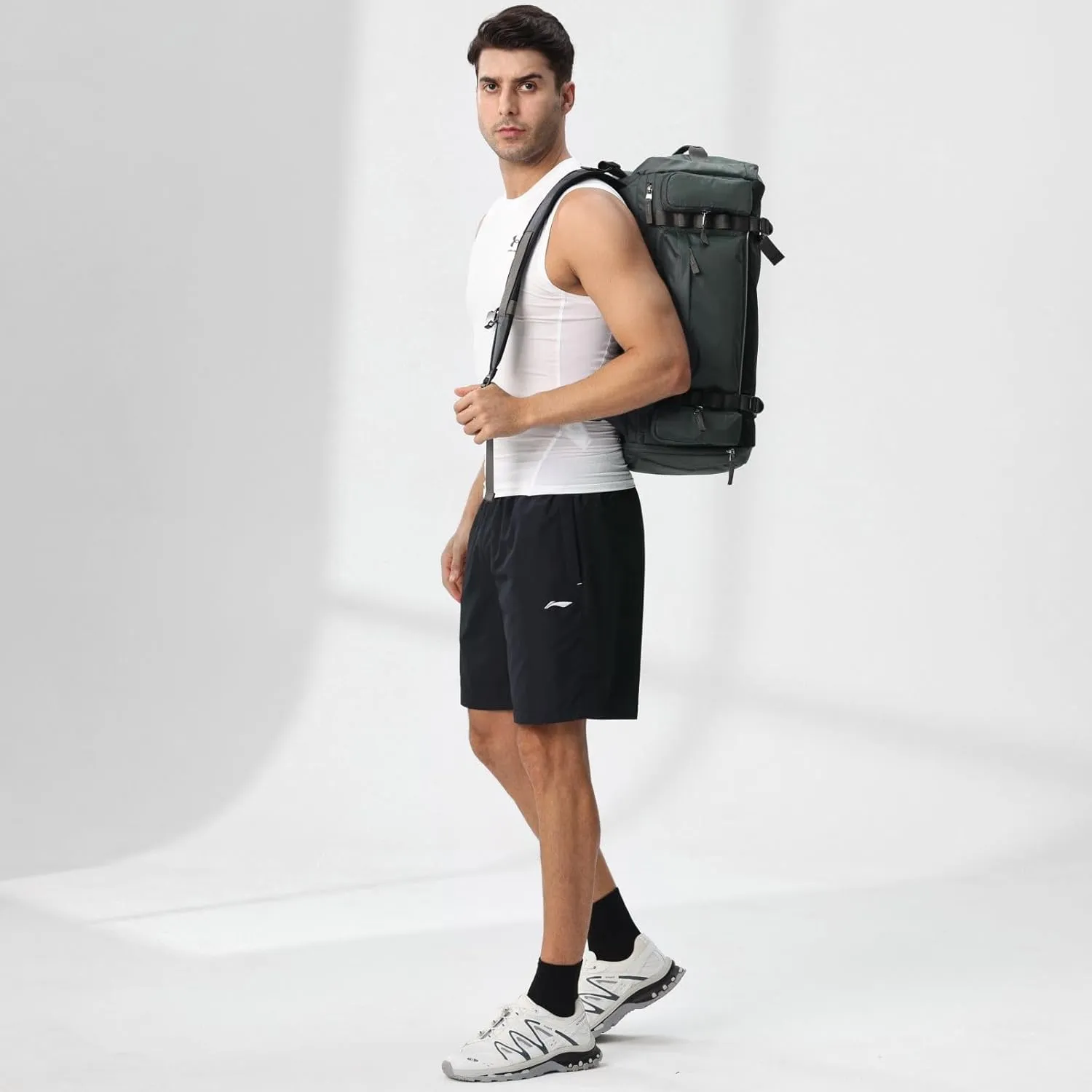 BE SMART 40L Extra Large Gym Backpack for Men, Big Gym Bag with Shoes Compartment, Waterproof Heavy Duty Duffel Bags, Men's Workout Backpacks for Outdoor Sport,Hiking,Camping,Travel