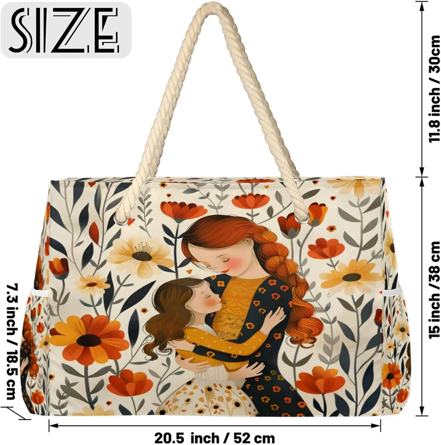Beach Bags for Women Large Beach Tote Bag, Waterproof Sandproof Swim Pool Bag with Zipper