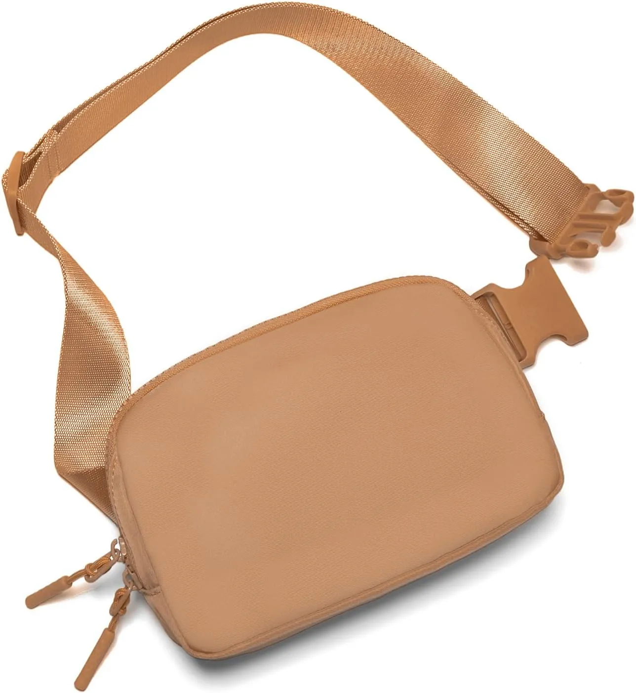Belt Bag Fanny Packs for Women Crossbody Bags Two-Way Zip Closure Fashion Waist Packs with Adjustable Strap Teen Girl Gifts Trendy Stuff Gifts for Women Teenage Girls(Brown)
