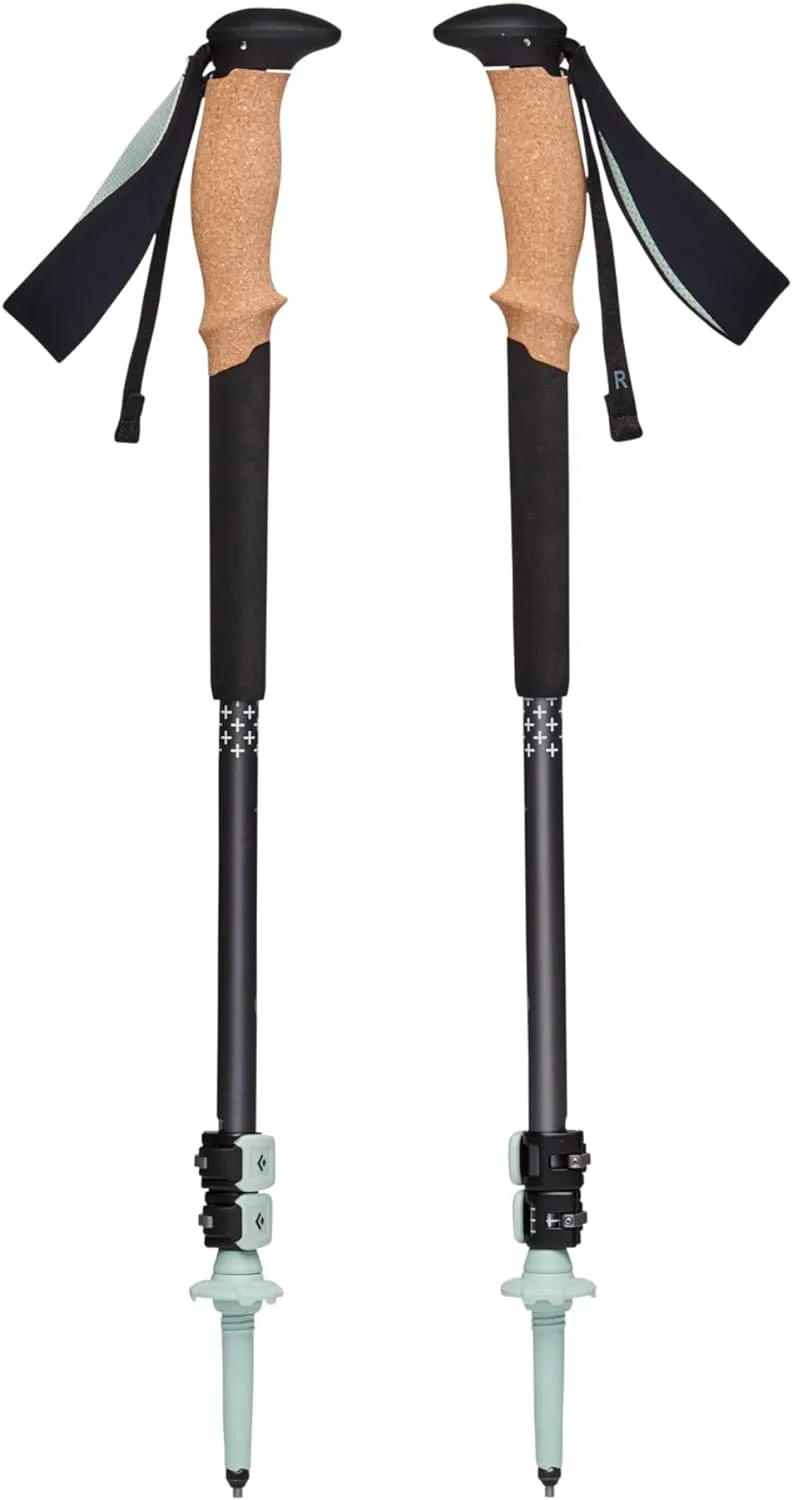 Black Diamond Pursuit Aluminum Trekking-Hiking Poles - Collapsible & Adjustable