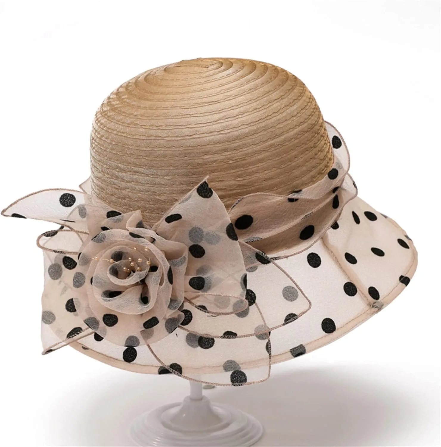 Bowler Fedora Hats for Women 1920s Cloche Hat with Flower Knot, 1920s Cloche Bowler Hat with Flower Cloche Hat