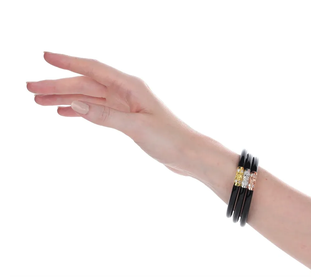 BuDhaGirl Three Kings All Weather Bangles - Black