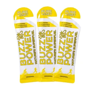Buzz Power Organic Honey Energy Gel Fuel (Pack of 3)