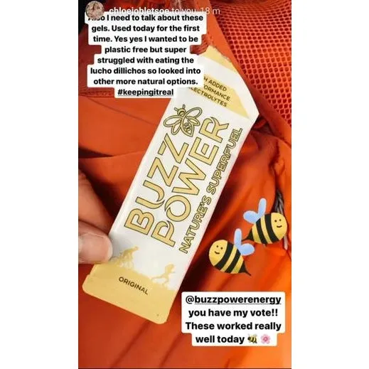 Buzz Power Organic Honey Energy Gel Fuel (Single)