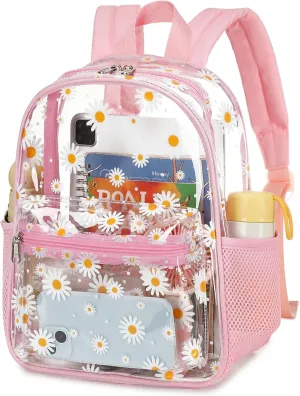 CAMTOP Clear Backpack for Stadium Events Approved 12x6x12 Small Clear Bag Mini Backpacks Purse for festival Concert Work