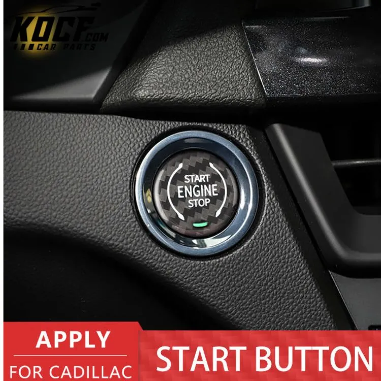 Carbon Fiber Car Interior Accessories Push Start Button Carbon Fiber Engine Button For Chevrolet Corvette 2021 2020
