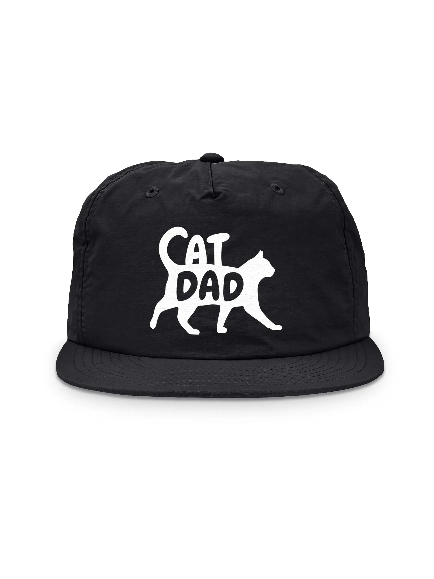 Cat Dad Silhouette Quick-Dry Cap