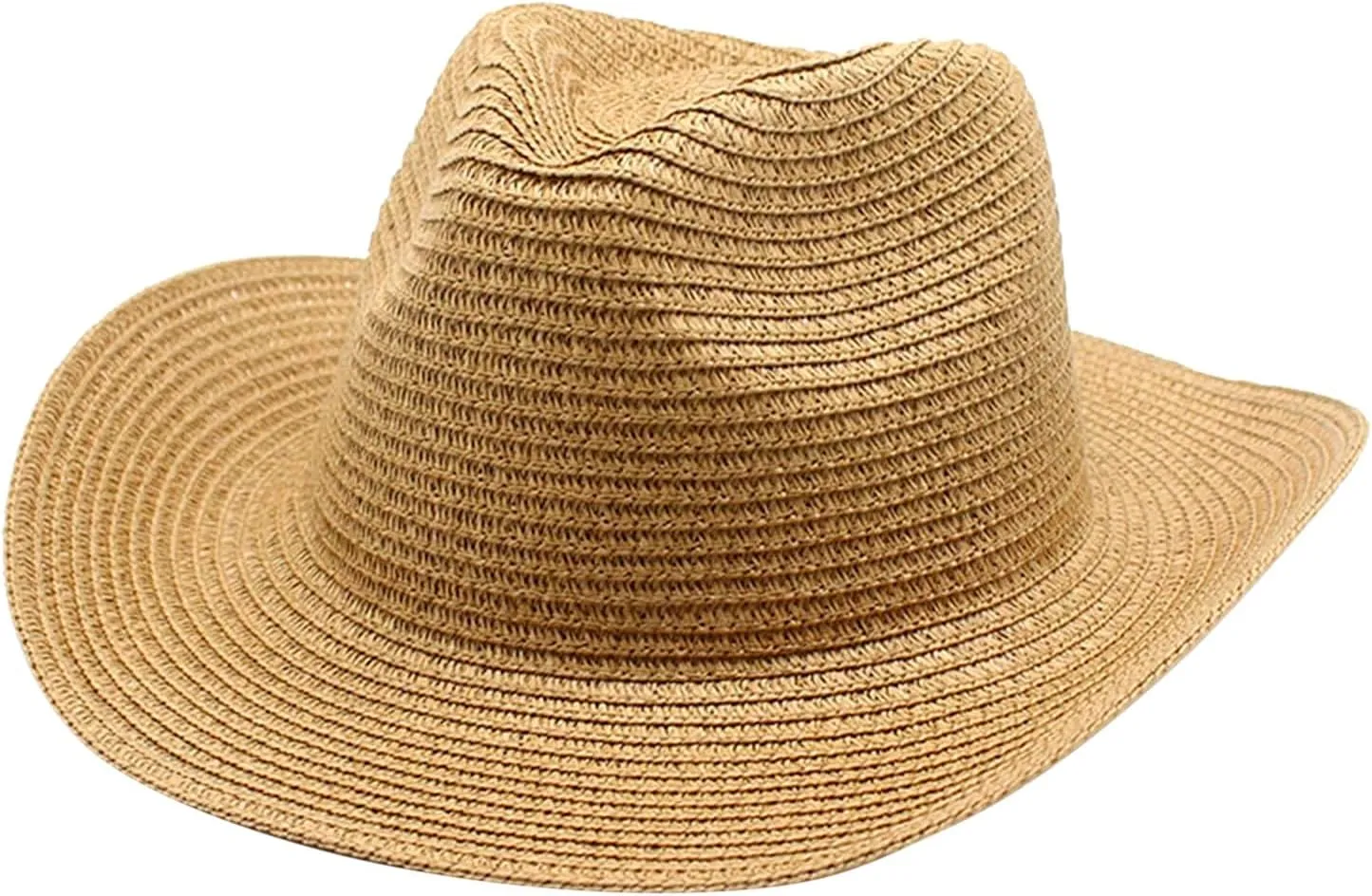 Cowboy Straw Hat for Women and Men Wide Brim Western Beach Panama Sun Hat Shapeable Trendy Fedora Cowgirl Hats