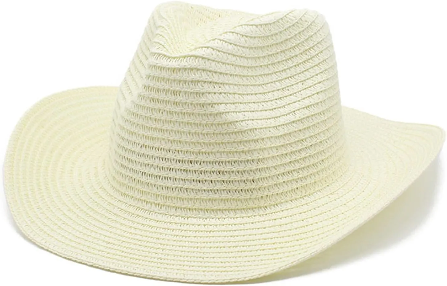 Cowboy Straw Hat for Women and Men Wide Brim Western Beach Panama Sun Hat Shapeable Trendy Fedora Cowgirl Hats