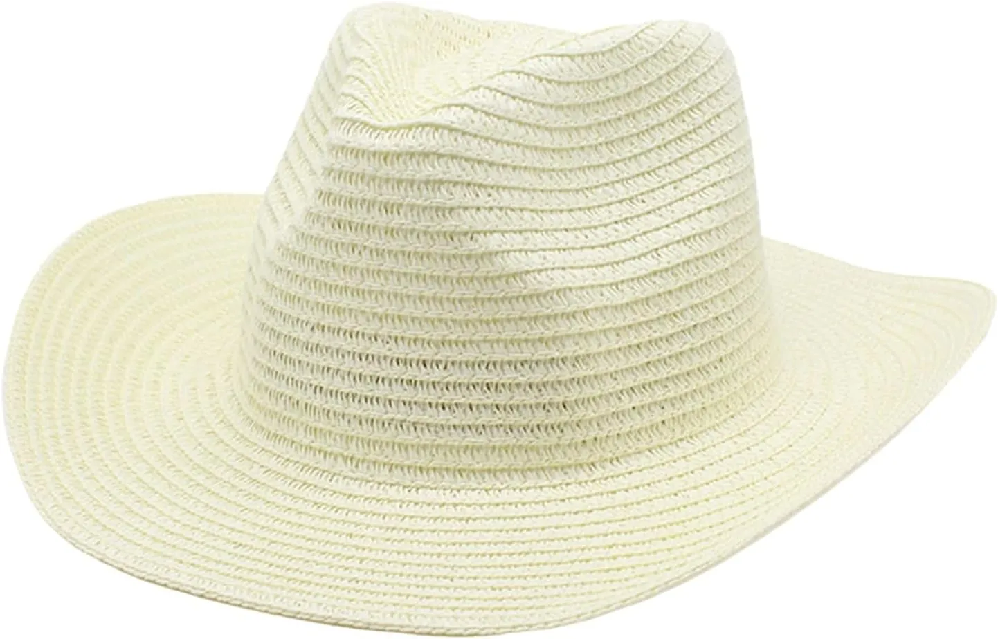 Cowboy Straw Hat for Women and Men Wide Brim Western Beach Panama Sun Hat Shapeable Trendy Fedora Cowgirl Hats