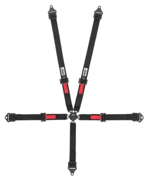 Crow 2" Kam Lock Jr. Dragster Harness - Black Hardware - SFI 16.2 - Red