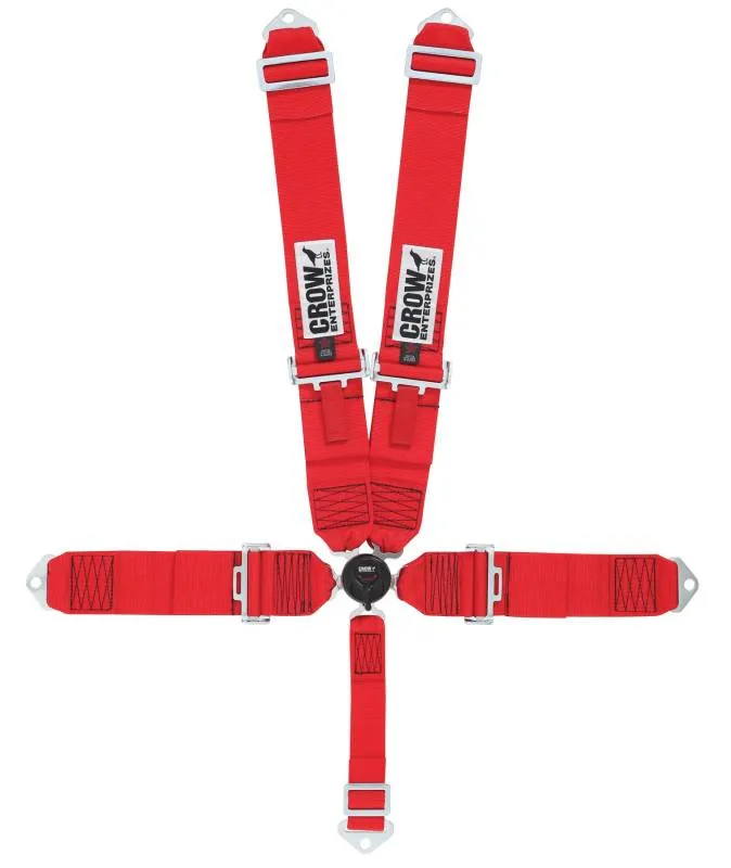 Crow 5-Way 3" Kam Lock Harness - SFI 16. - Red