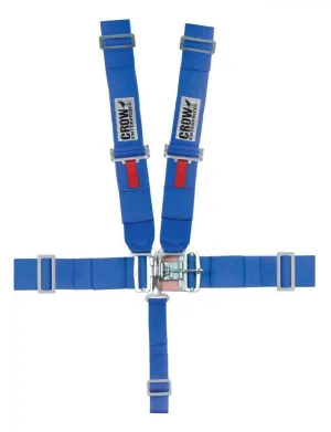 Crow QA 5-Way Duck Bill 3" Latch & Link Harness - 55'' Lap Belt - Black
