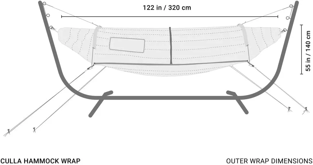 CULLA Insulated Hammocks Wrap  4-Season Warmth for 1 & 2 Person Hammock, Camping Hammock Tent Cover, Ultralight & Portable Outdoor Gear for Backpacking, Hiking & Travel