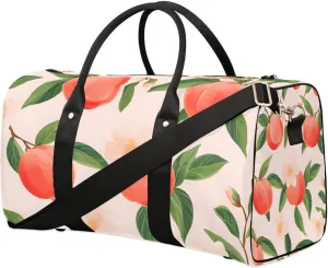 Cute Peaches Foldable Lightweight Duffle Bag for Travel - Waterproof Carry On Bags for Airplanes, Travel Duffel Bags for Gym, Weekend