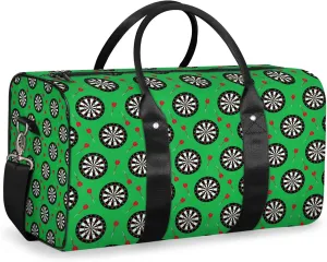 Dart Board Travel Duffle Bag, Weekender Bags for Women Men Green Carry on Overnight Bag Waterproof Gym Bags, Hospital Bag for Labor and Delivery