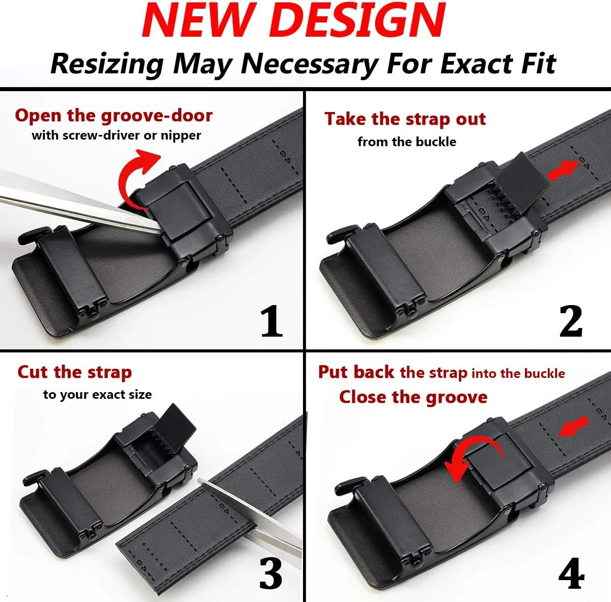 DOOPAI Belt Men, Ratchet Belt Dress Adjustable 1 3/8" Genuine Leather Designer Belt, Size Length Can be Cut, with Gift Box