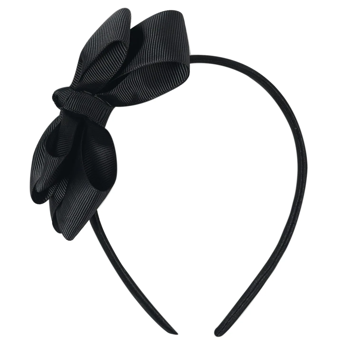 Double-Layered Cute Bow Headbands for Girls & Toddlers  Multicolor, Stylish & ComfortableBlack
