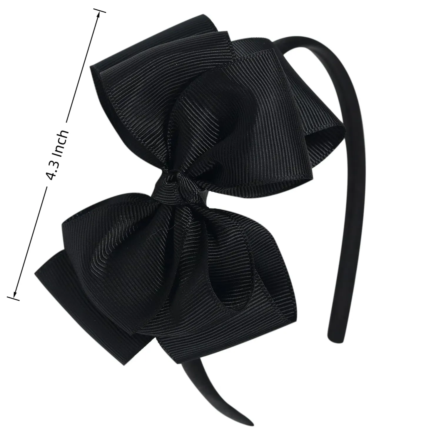 Double-Layered Cute Bow Headbands for Girls & Toddlers  Multicolor, Stylish & ComfortableBlack