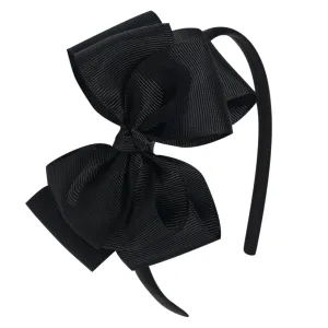 Double-Layered Cute Bow Headbands for Girls & Toddlers  Multicolor, Stylish & ComfortableBlack