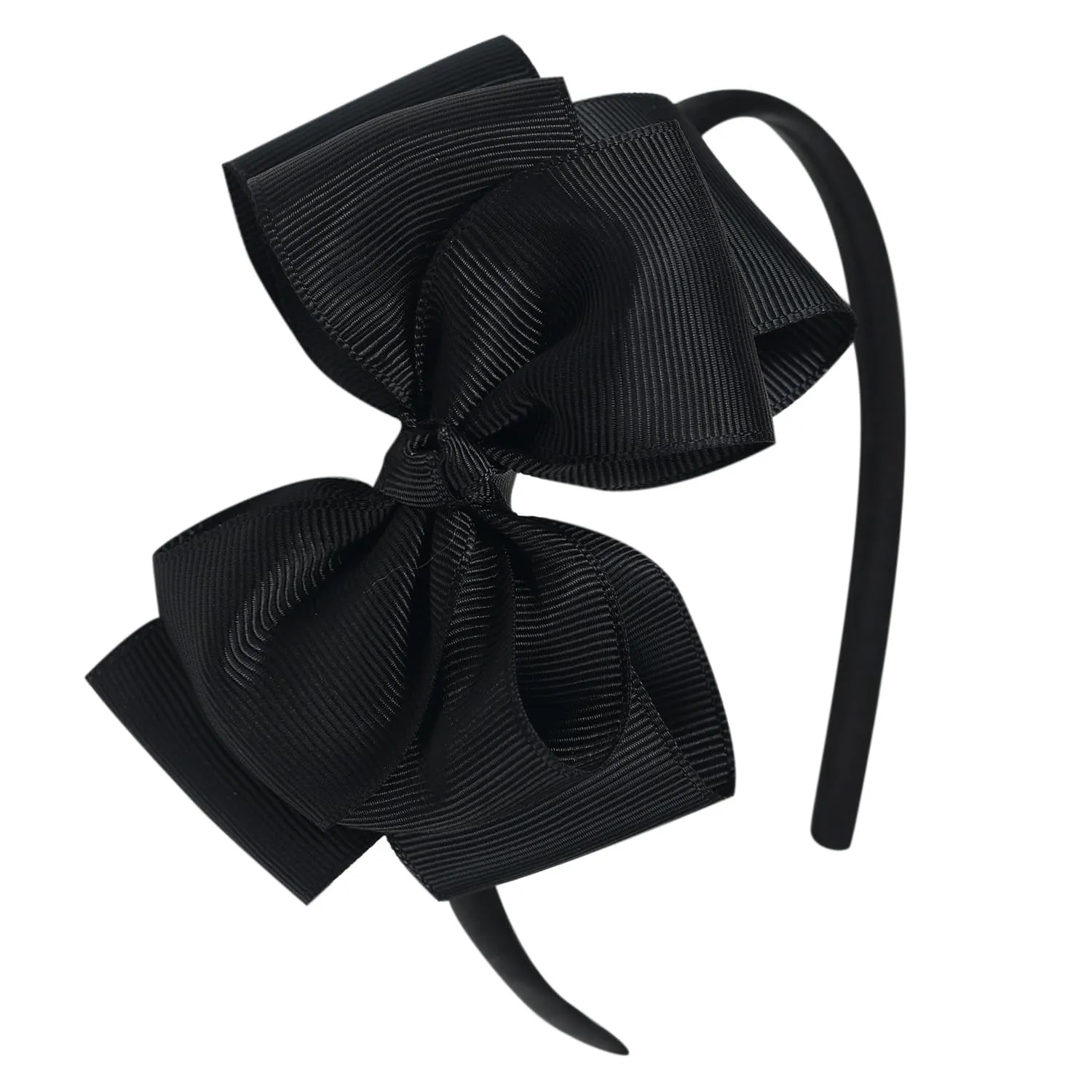 Double-Layered Cute Bow Headbands for Girls & Toddlers  Multicolor, Stylish & ComfortableBlack